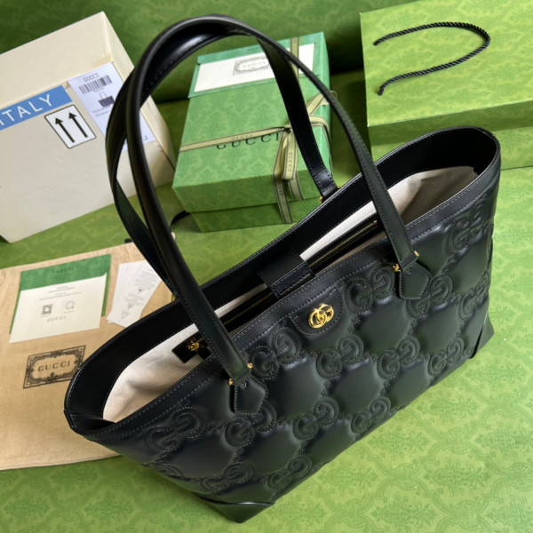 HOT SALE GUCCI GG matelassé leather medium tote