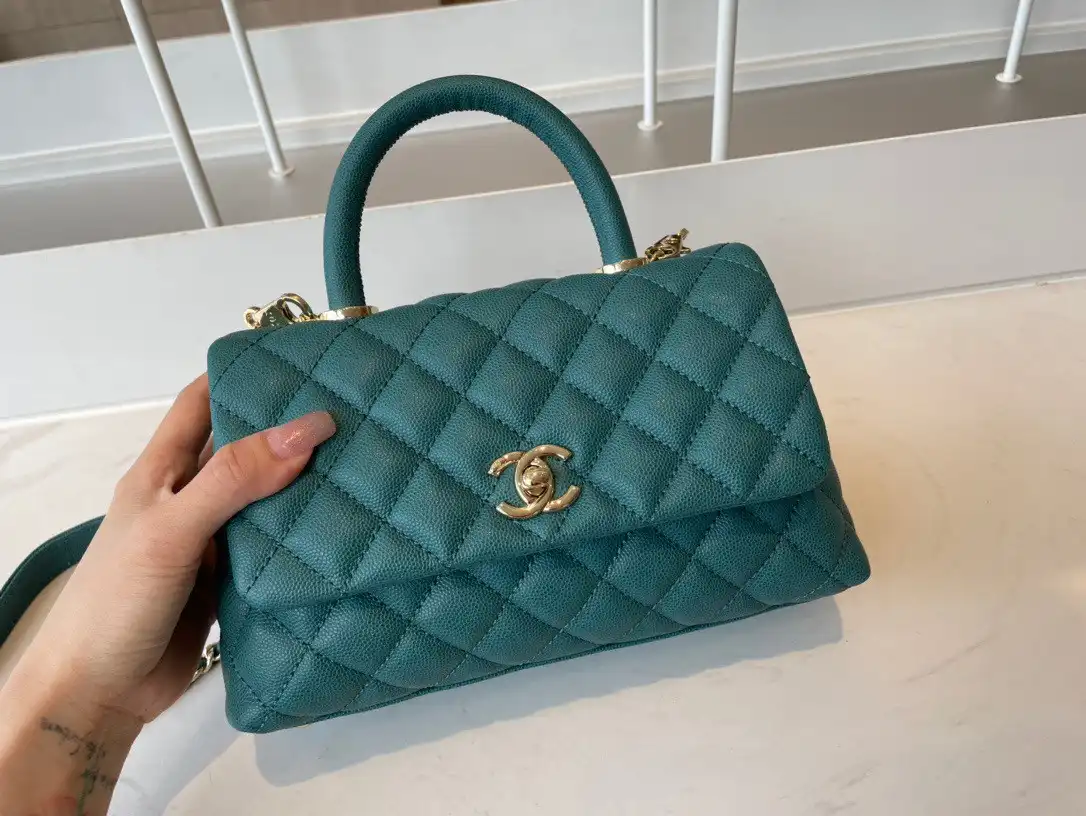 CHANEL FLAP BAG WITH TOP HANDLE