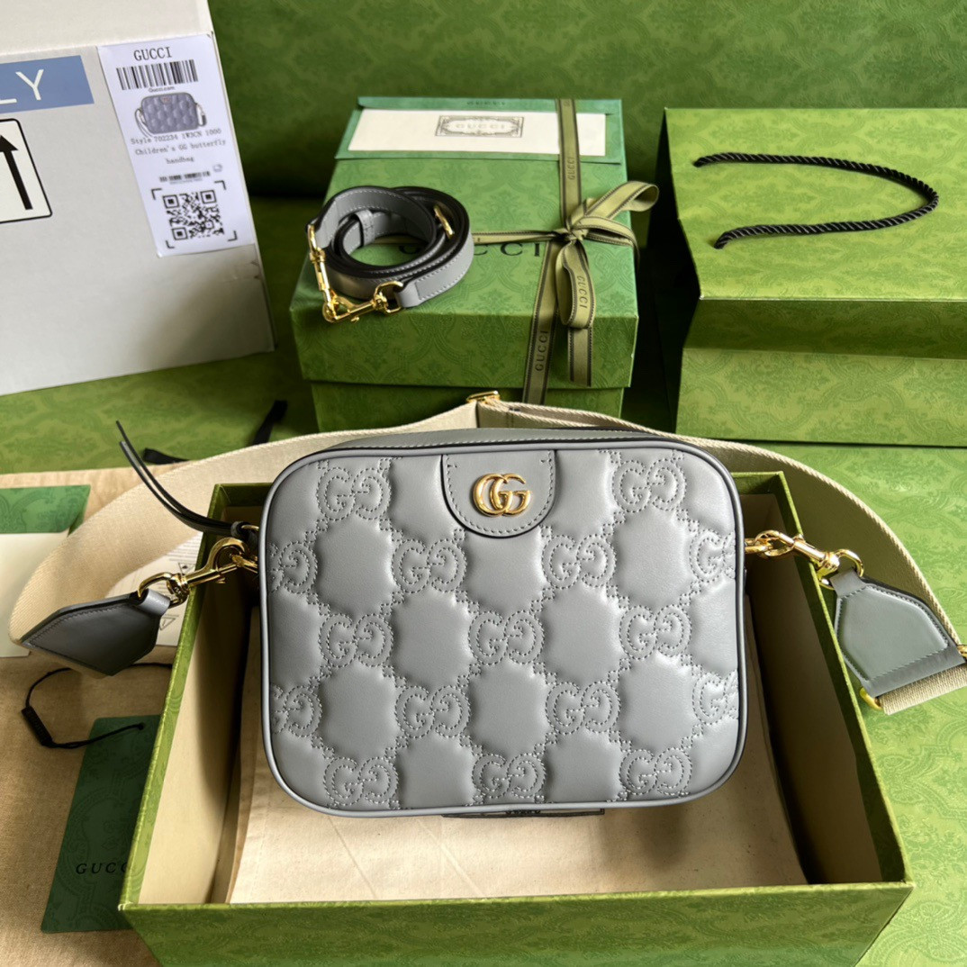 HOT SALE Gucci GG matelassé leather shoulder bag