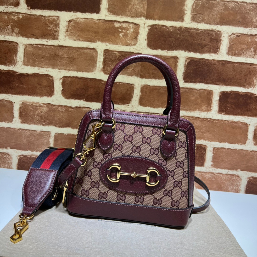 HOT SALE GUCCI Horsebit 1955 GG mini bag