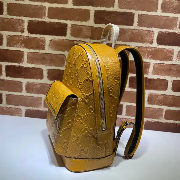 First Bag Ru GUCCI GG embossed backpack