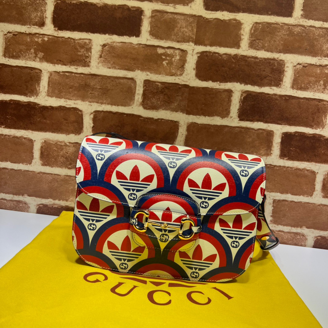 HOT SALE Adidas x Gucci Horsebit 1955 shoulder bag