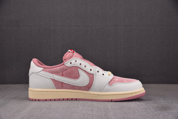 HOT SALE TRAVIS SCOTT X AIR JORDAN 1 LOW OG SHY PINK DM7866-600