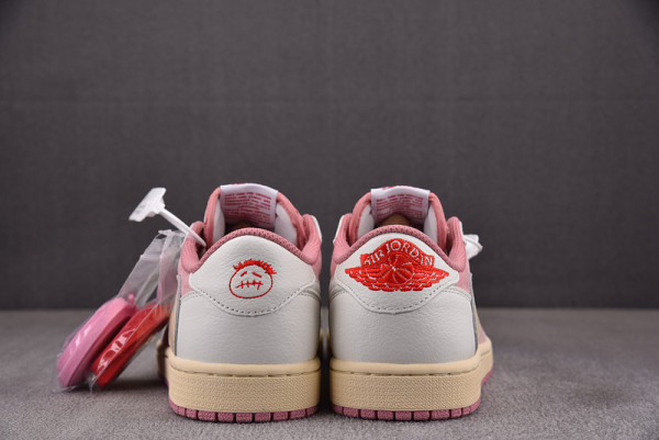 HOT SALE TRAVIS SCOTT X AIR JORDAN 1 LOW OG SHY PINK DM7866-600