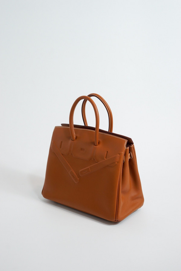 HOT SALE HERMES BIRKIN SHADOW 25CM HANDMADE