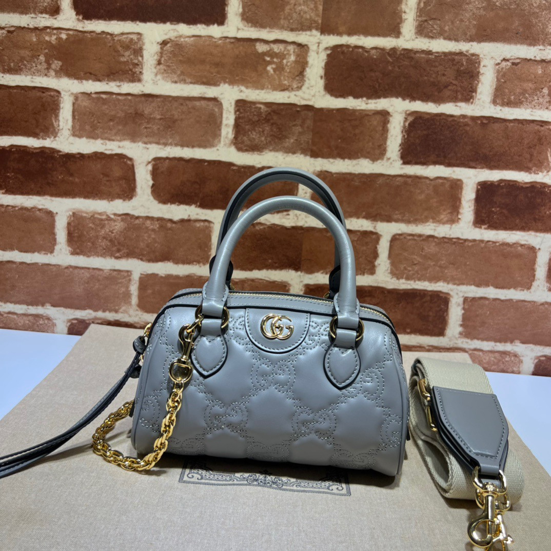 HOT SALE GUCCI GG matelassé leather top handle bag