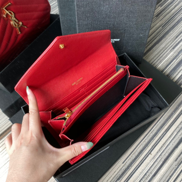 HOT SALE YSL MONOGRAM LARGE FLAP WALLET