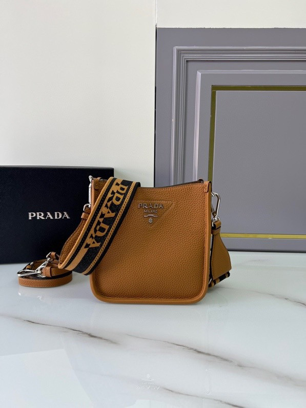 HOT SALE PRADA Leather mini shoulder bag