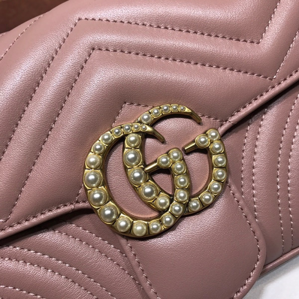 HOT SALE GUCCI GG Marmont Pearl Chain Belt Bag