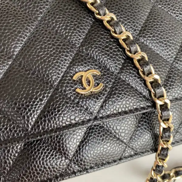 CHANEL CHAIN WALLET CAVIAR NEW EDITION