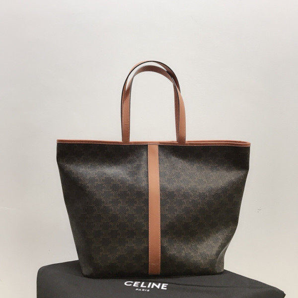 HOT SALE CELIN* MEDIUM CABAS IN TRIOMPHE CANVAS-32-18-31cm