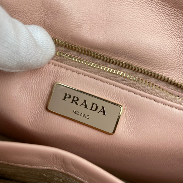 HOT SALE PRADA System nappa leather patchwork bag