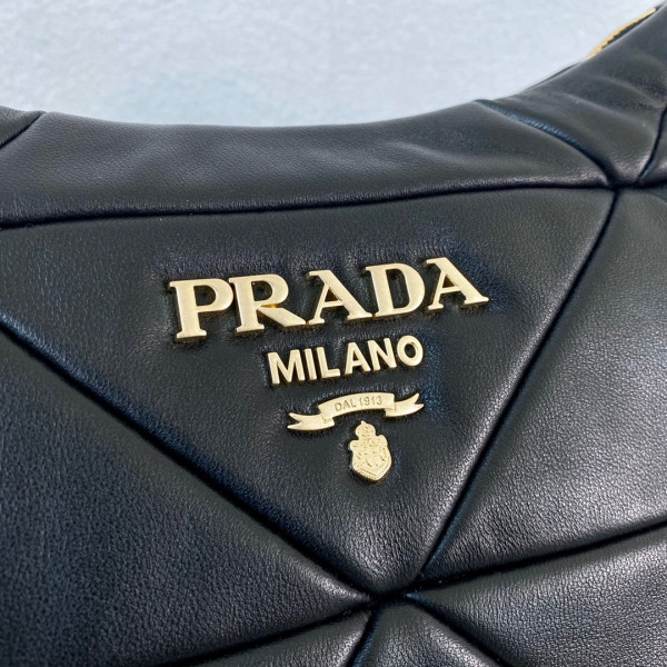 HOT SALE PRADA System nappa leather patchwork bag