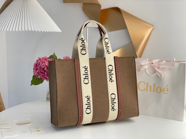 HOT SALE CHLOÉ large woody tote bag