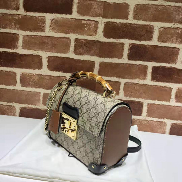 HOT SALE GUCCI Padlock GG small bamboo shoulder bag