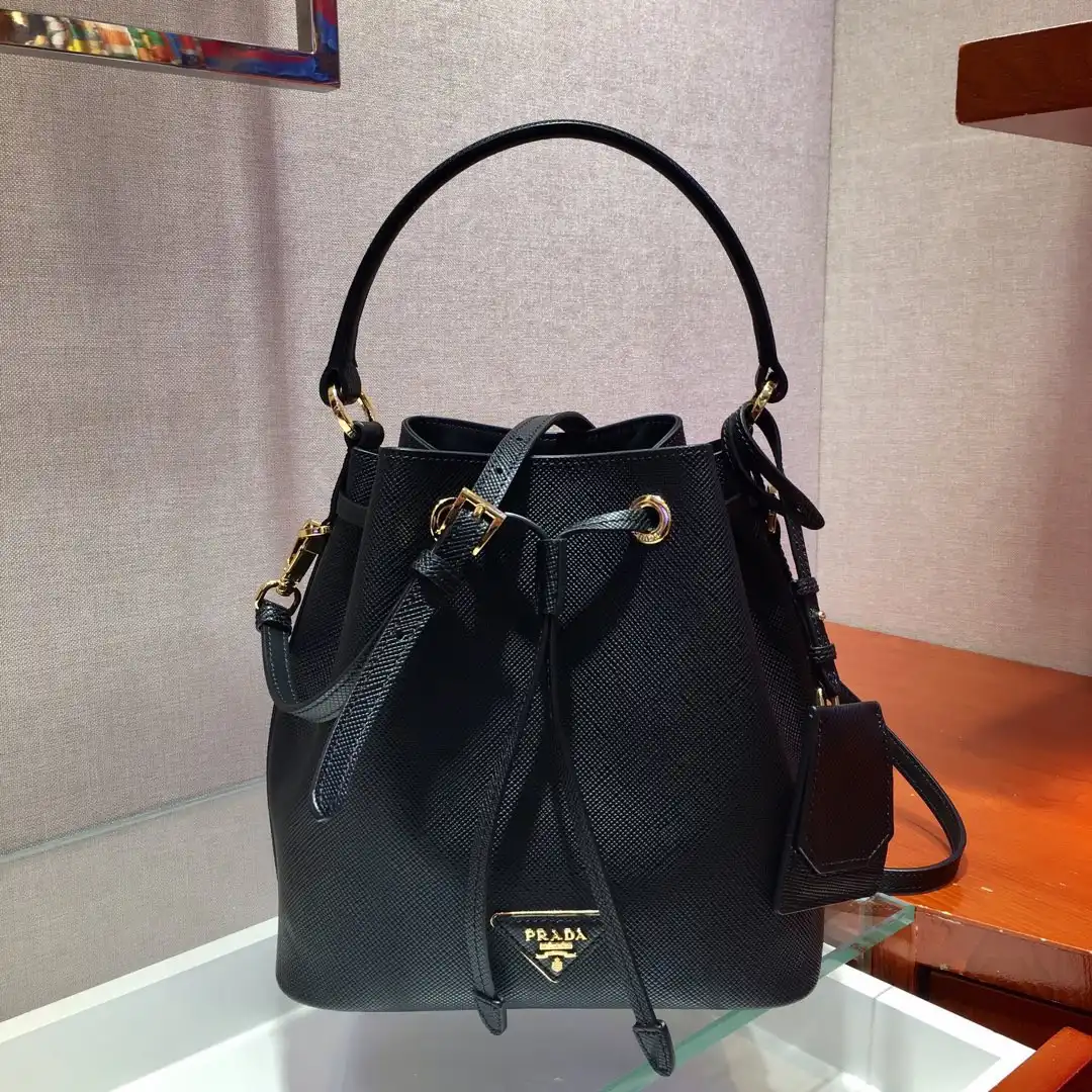 PRADA Saffiano Leather Bucket Bag