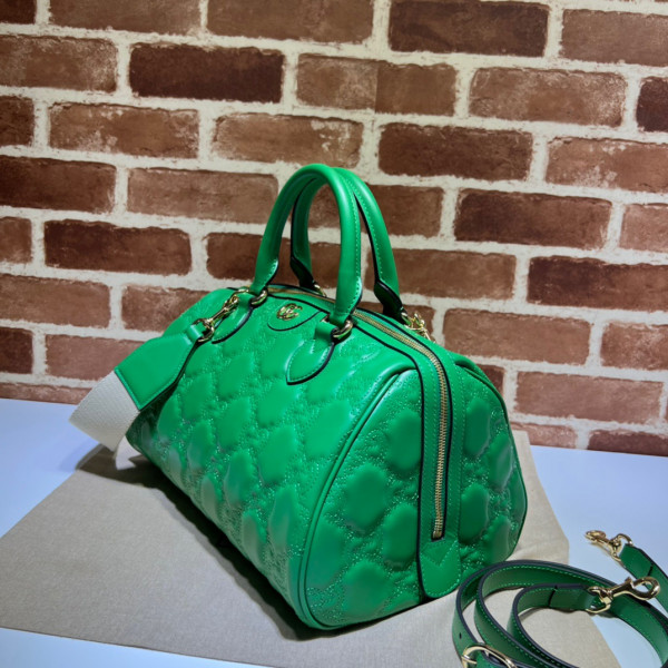 HOT SALE GUCCI GG matelassé leather top handle bag