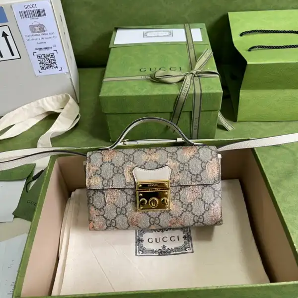 First bag ru GUCCI padlock berry mini bag