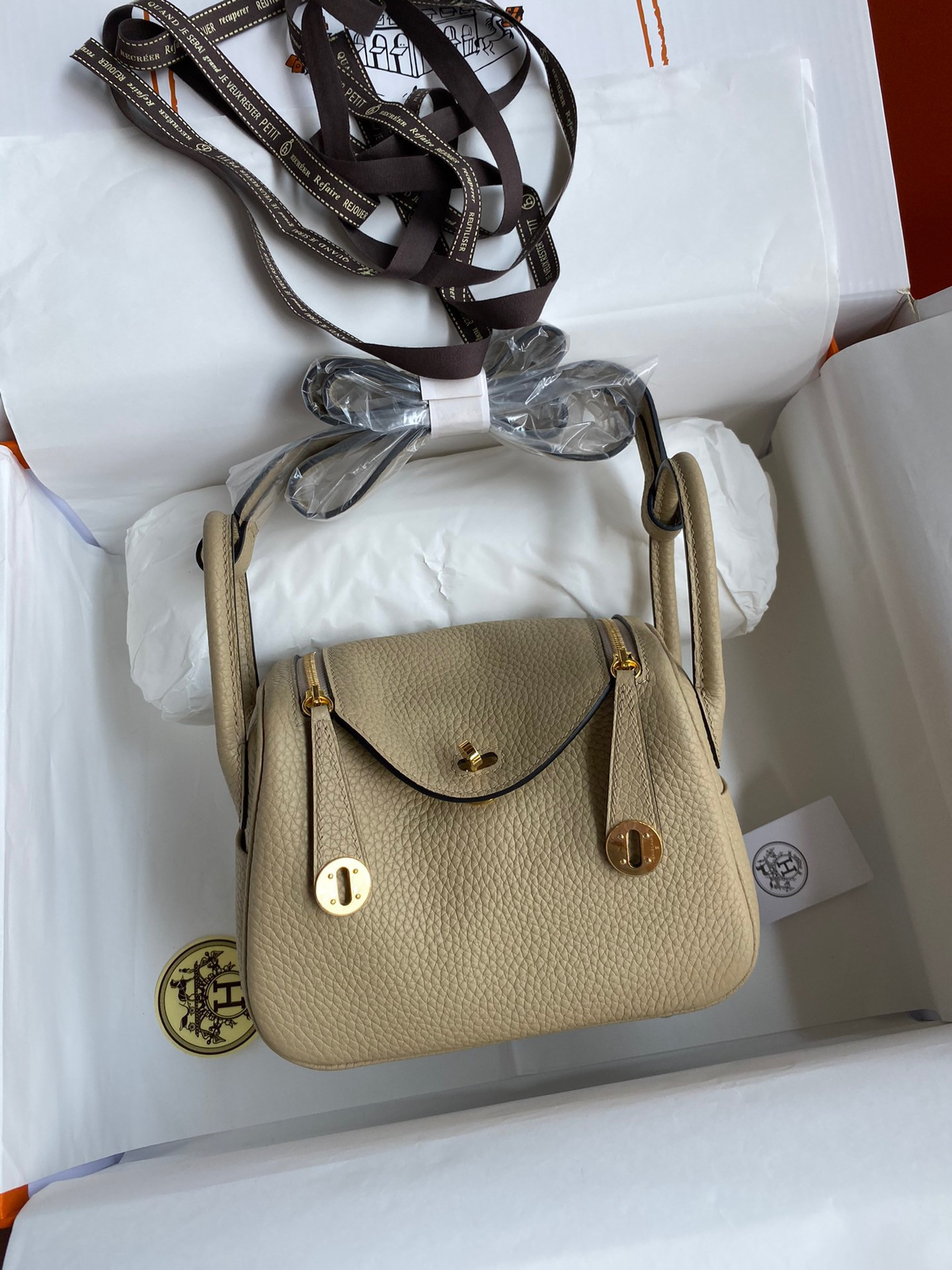 HOT SALE HERMES LINDY MINI HANDMADE