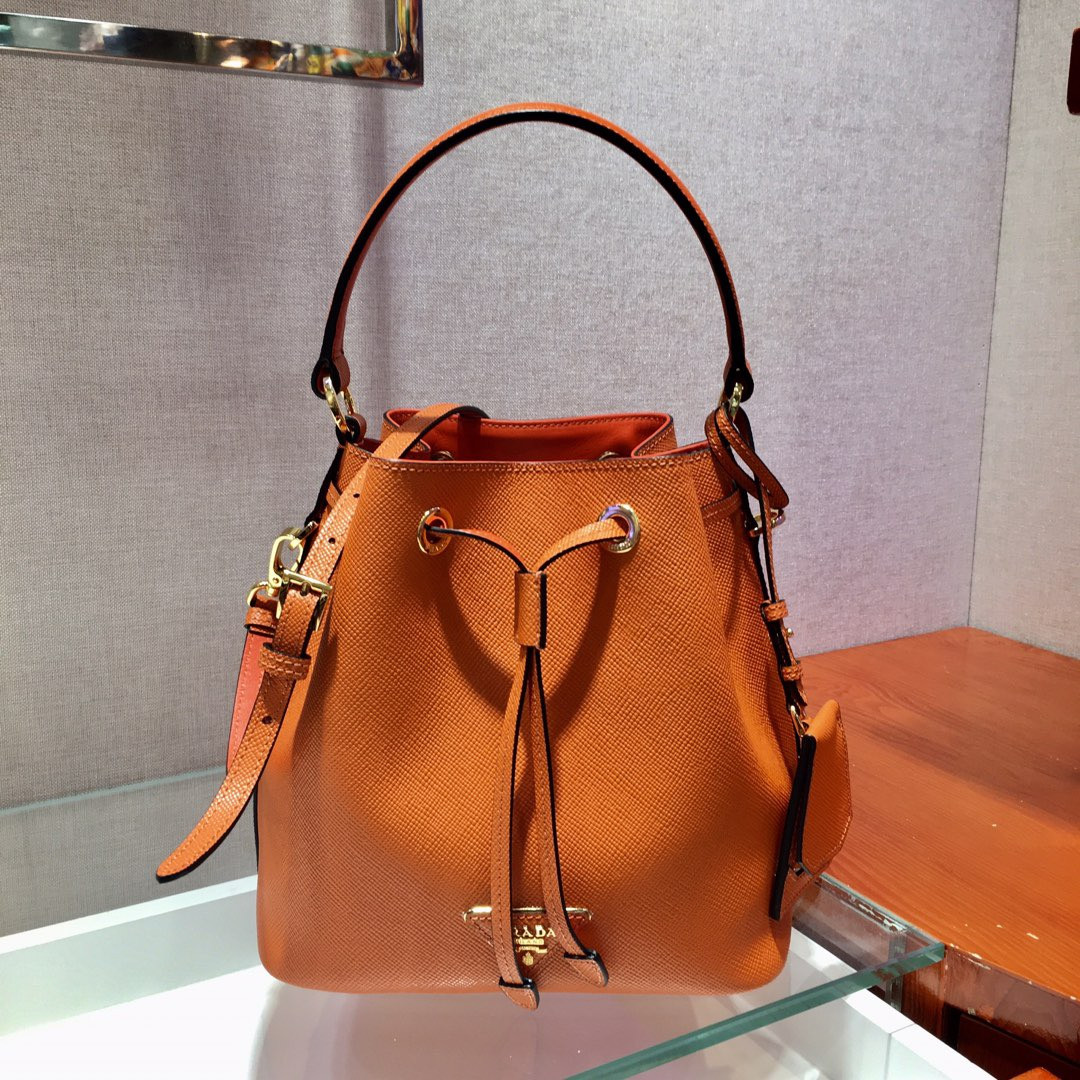 HOT SALE PRADA Saffiano Leather Bucket Bag