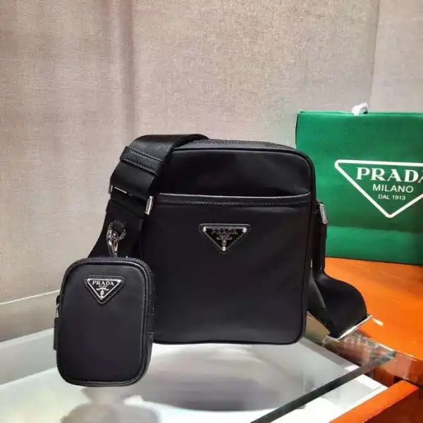 Frstbag ru PRADA Re-Nylon and Saffiano leather shoulder bag