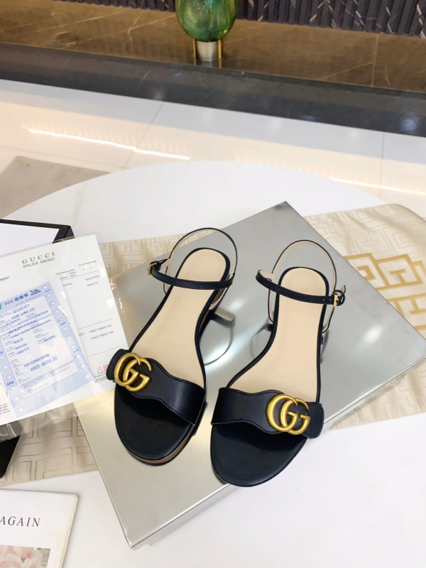 HOT SALE GUCCI Leather sandal