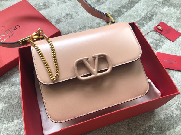 HOT SALE VALENTINO GARAVANI VSLING SHINY CALFSKIN SHOULDER BAG