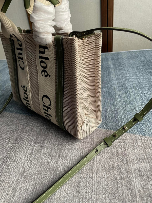 HOT SALE CHLOÉ SMALL WOODY TOTE BAG WITH STRAP