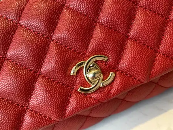 CHANEL FLAP BAG WITH TOP HANDLE