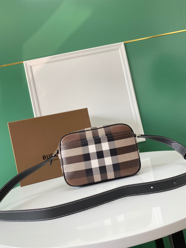 HOT SALE BURBERRY Check Crossbody Bag