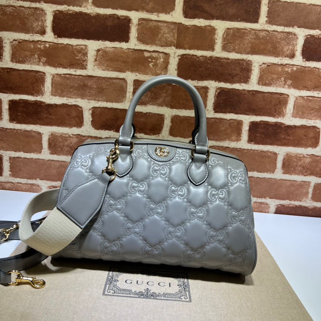 HOT SALE GUCCI GG matelassé leather top handle bag