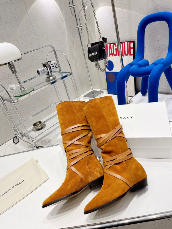 HOT SALE ISABEL MARANT Siane suede knee-high boots