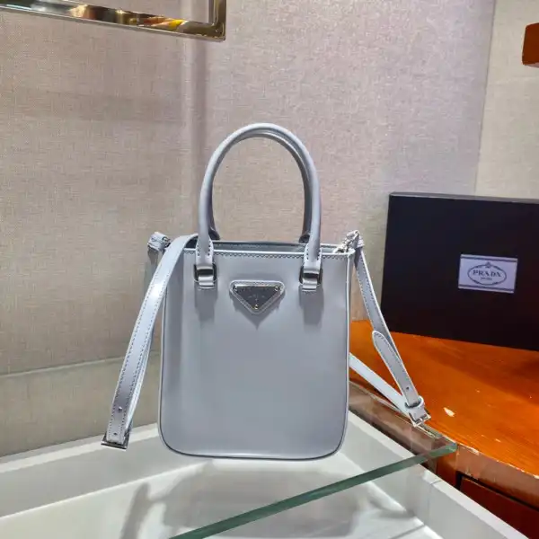 First bag ru PRADA Small brushed leather tote