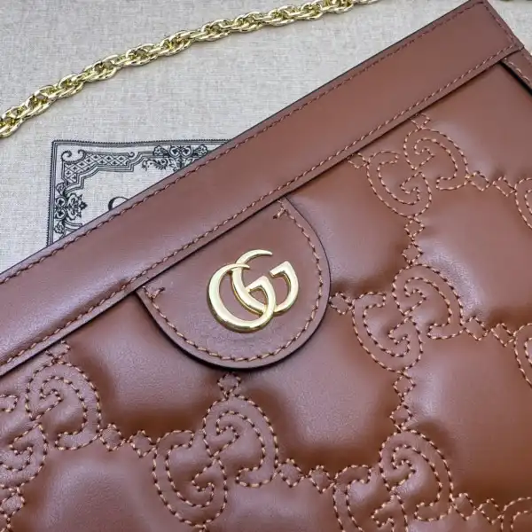 Affordable GUCCI GG matelassé leather shoulder bag