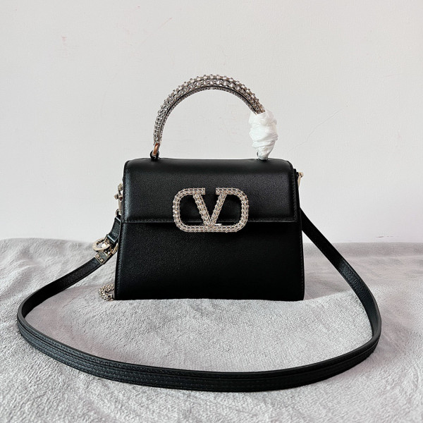 HOT SALE VALENTINO SMALL VSLING GRAINY CALFSKIN HANDBAG