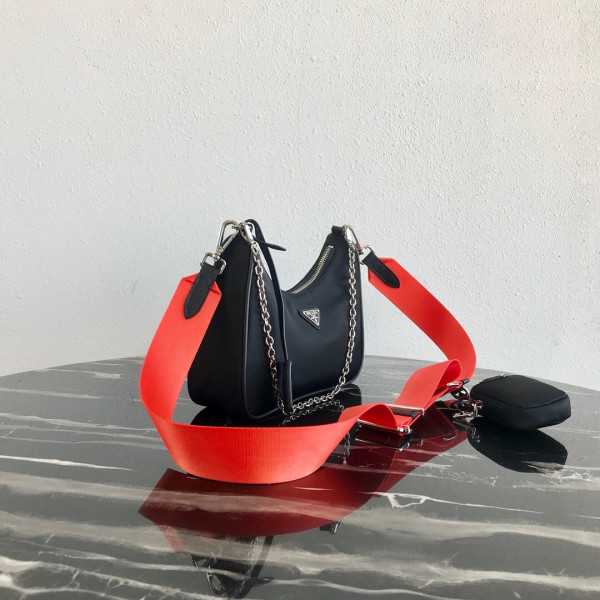 HOT SALE PRADA NYLON HOBO BAG