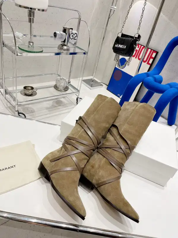 First bag ru ISABEL MARANT Siane suede knee-high boots