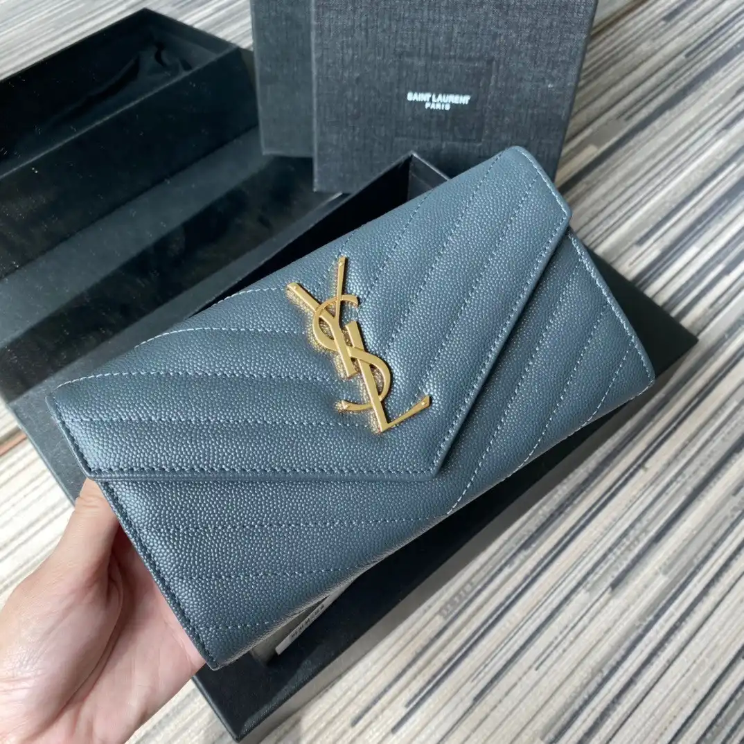 YSL MONOGRAM LARGE FLAP WALLET