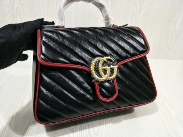 HOT SALE Gucci GG Marmont small top handle bag