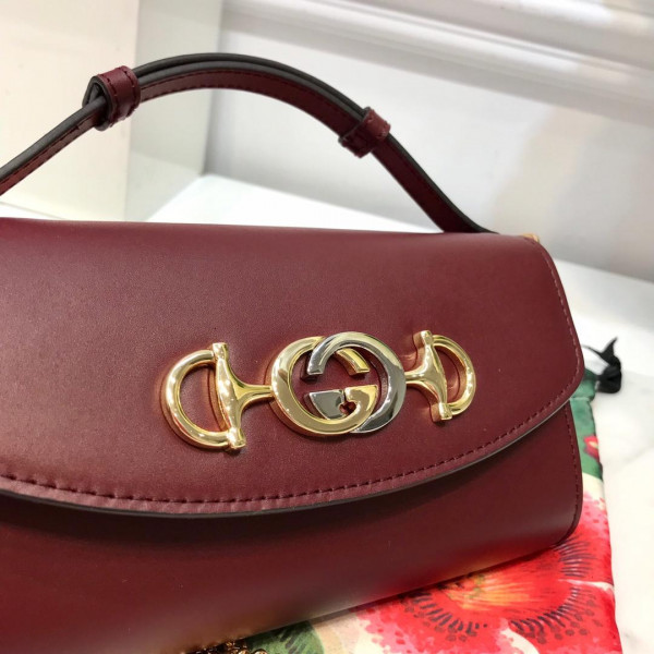 HOT SALE Gucci Zumi smooth leather mini shoulder bag