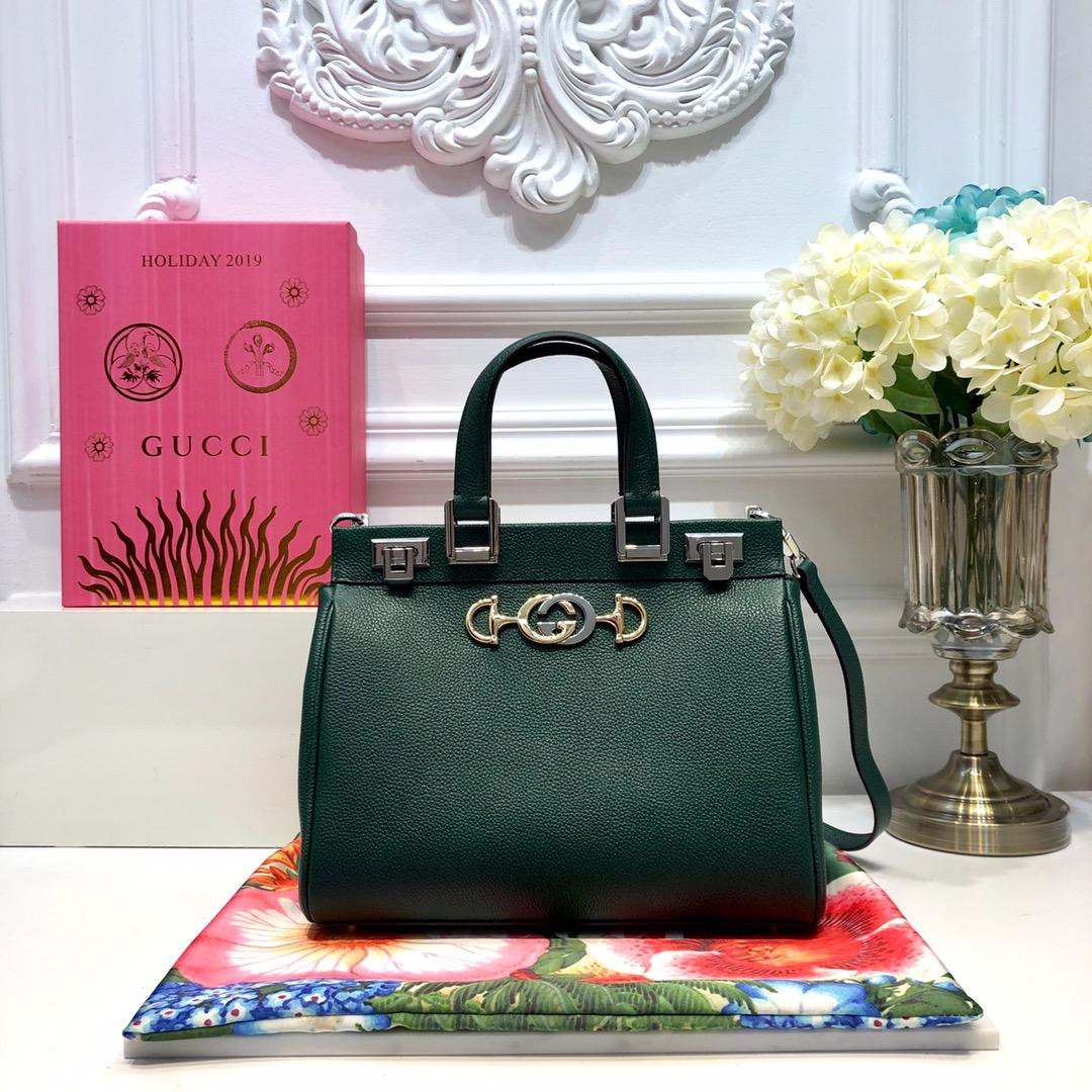 HOT SALE Gucci Zumi grainy leather small top handle bag