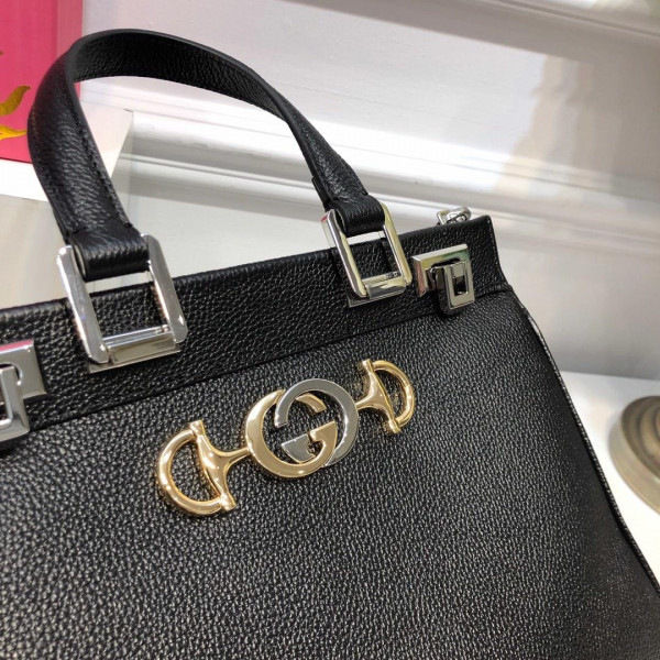 HOT SALE Gucci Zumi grainy leather small top handle bag