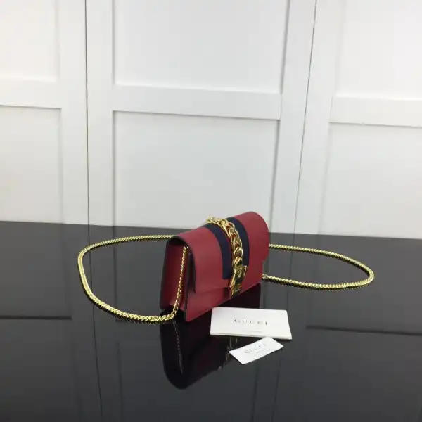 GUCCI Sylvie leather super mini bag