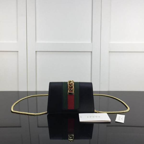 HOT SALE GUCCI Sylvie leather super mini bag