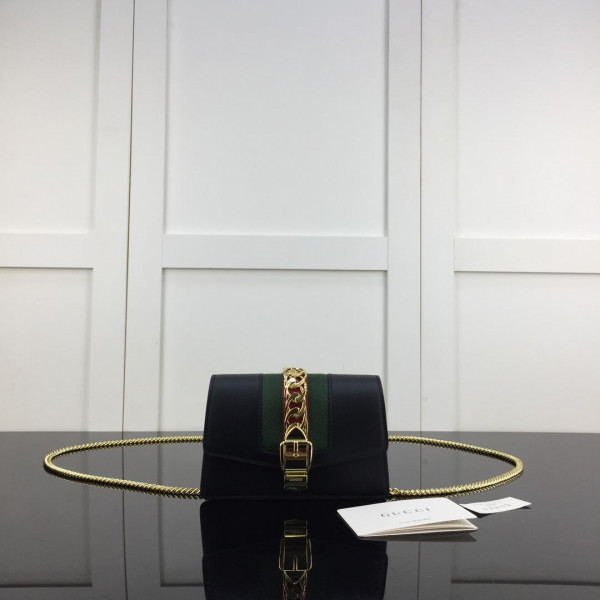 HOT SALE GUCCI Sylvie leather super mini bag