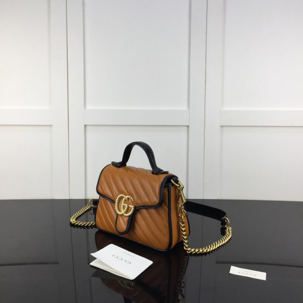 HOT SALE Gucci GG Marmont mini top handle bag