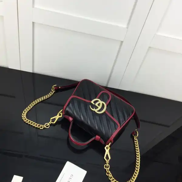 Affordable Gucci GG Marmont mini top handle bag