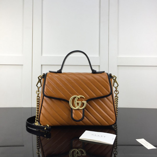 HOT SALE Gucci GG Marmont small top handle bag