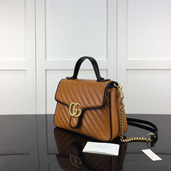 HOT SALE Gucci GG Marmont small top handle bag