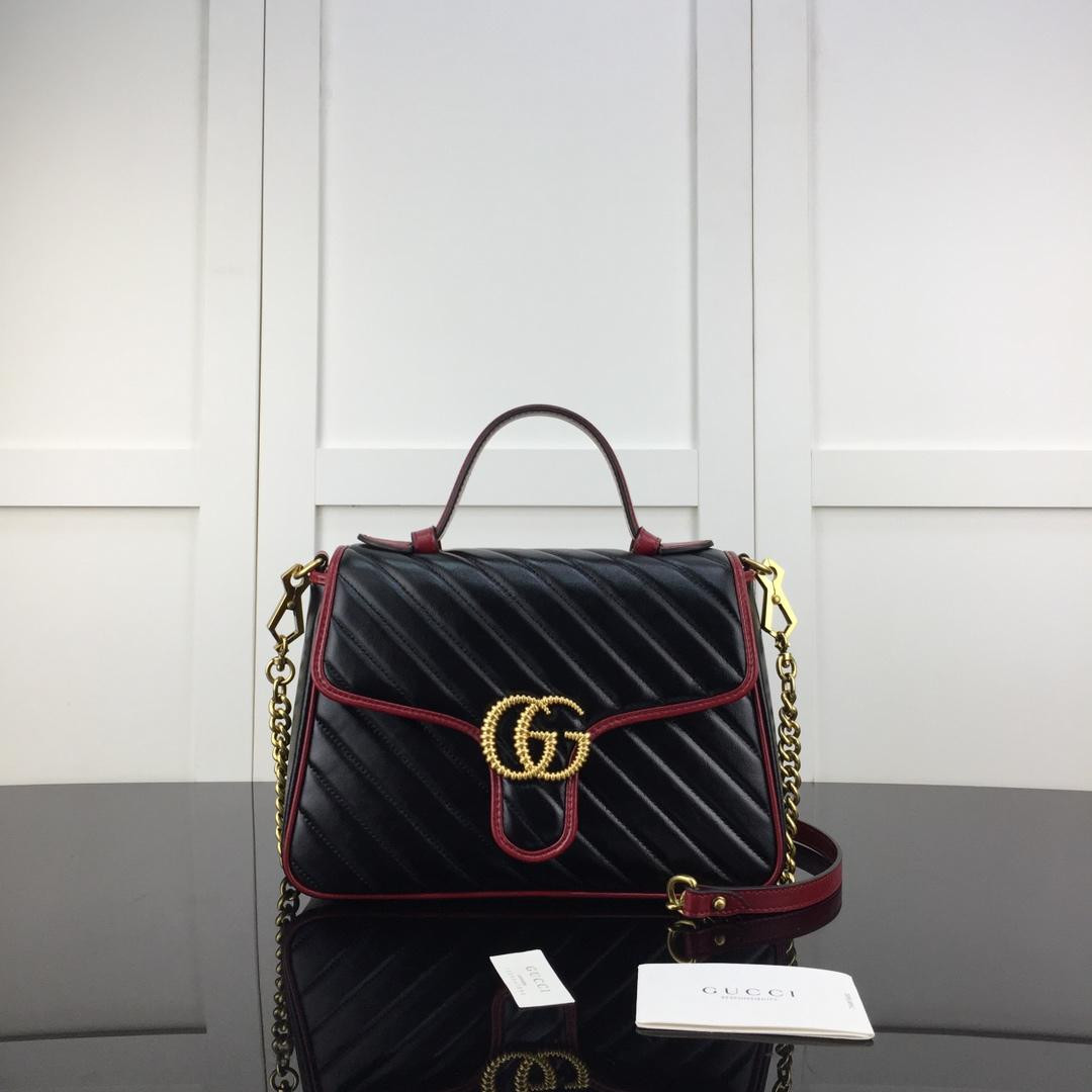 HOT SALE Gucci GG Marmont small top handle bag